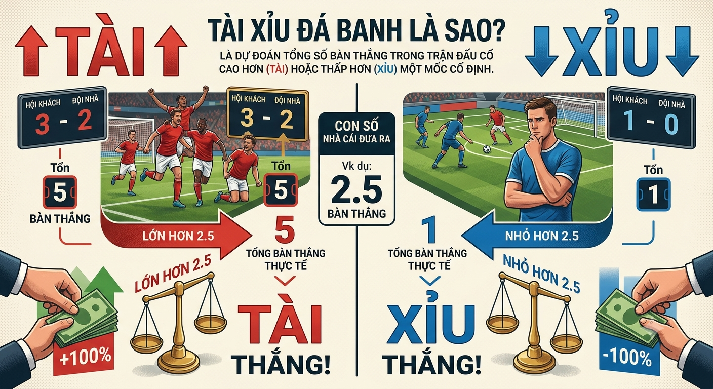tài xỉu đá banh là sao